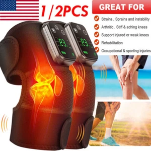 3 in 1 Electric Fast Heating Vibration Knee Joint Pad Wrap Brace Massage Therapy - Picture 1 of 35