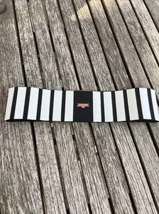 Sportmax Pepsi M Made In Italy Vintage 1980s Black White Elastic Leather Belt - Picture 1 of 8