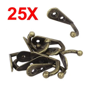 25 piezas Abrigo de pared de bronce rústico vintage ganchos sombrero gancho estante salón restauración de árboles - Imagen 1 de 12