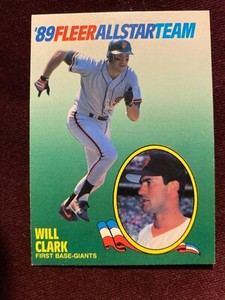 1989 Fleer All Star Team #3 Giants Will Clark Baseball Card