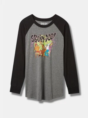Torrid Scooby Doo Classic Fit Crew Neck Cotton Raglan Tee NWT New 2X - Image 1 of 4