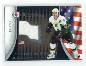 05-06 UD Upper Deck Ultimate National Heroes  Mike Modano  /225 Jersey  HOF