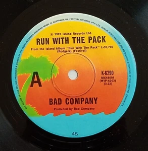 Run With The Pack - Bad Company (1976 Australia) - Picture 1 of 2