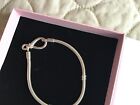 Pandora Moments Infinity Knot Bracelet With Snake Chain 18inches Brand New