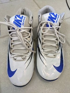 Botines de fútbol Nike Alpha Fastflex Mid para hombre blancos azules talla 11,5 (848510-140) - Imagen 1 de 12