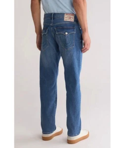 Pantalones de mezclilla ajustados relajados con bolsillo con solapa True Religion Geno SN 32 X 32" medianos otoño nuevos con etiquetas - Imagen 1 de 16