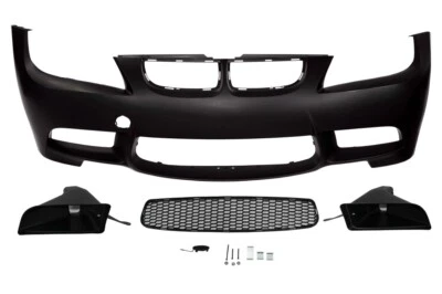 For BMW 06-08 Pre-LCI E90 3 Series, M3 Style Front Bumper w/o PDC w/ Air Duct — 第 1/4 张图片