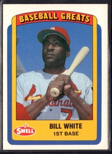 1990 Swell Baseball Greats Bill White St. Louis Cardinals #9