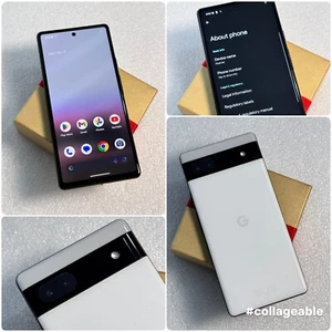 Google Pixel 6a G1AZG - 128GB - Chalk (Unlocked) - Very Good Condition- ref: 501 - Afbeelding 1 van 9