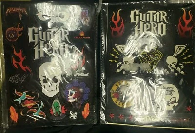 Lot of 2 Guitar Hero Decal Sticker Sheets & Instructions In Packages 2007  - Image 1 of 4