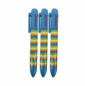 Brillante Arco Iris 6 Colores Pluma Biro Fiesta Bolso Rellenos Clase Regalos Elige Cantidad - Imagen 1 de 1