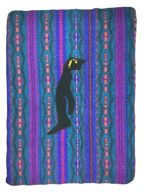 Vintage Patagonia 90s Penguin Aztec Synchilla Kids Fleece Blanket 34” x 47” - Image 1 of 4