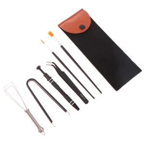 1Set Keyboard Cleaning Tool Keycap Puller Stem Holder Lube Brush w/Storage Bag - Picture 1 of 14