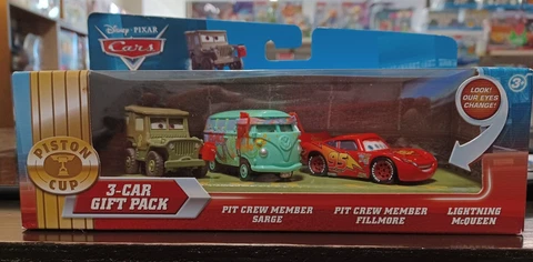 Disney Pixar Cars Piston Cup 3-Car GIFT PACK SARGE FILLMORE LIGHTNING McQUEEN Cover