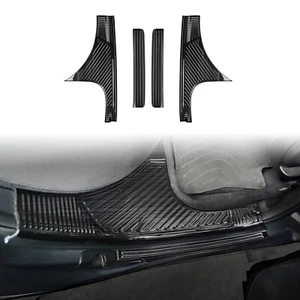 Black Steel For Subaru Forester 2025+ Car Door Sill Plate Protector Scuff Trim - Picture 1 of 12