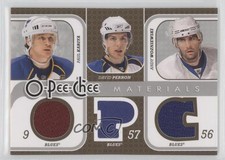 2008-09 O-Pee-Chee Triple Materials Paul Kariya David Perron Andy Wozniewski HOF