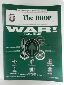 "GREEN BERET" THE DROP MAGAZINE, WINTER 2001 ISSUE, SPECIAL FORCES ASSOCIATION - Picture 1 of 2