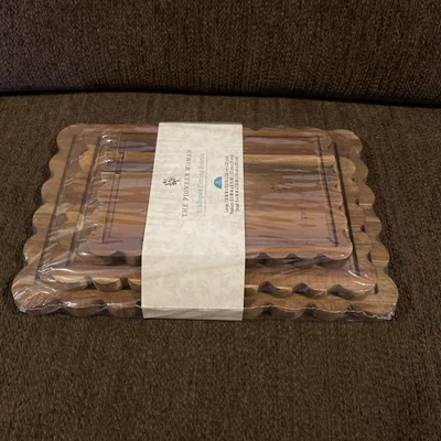 Pioneer Woman Scalloped Cutting Boards Kitchen Board 3pc Set  Acacia Wood New - Image 1 of 4