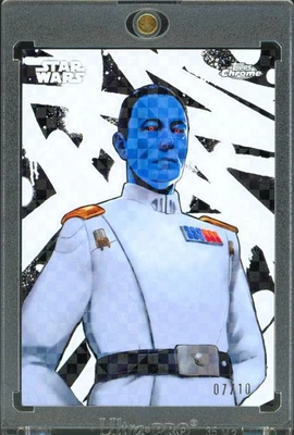 2025 Topps Chrome Star Wars Grand Admiral Thrawn 7/10 Galactic Graffiti XFractor - Image 1 of 2
