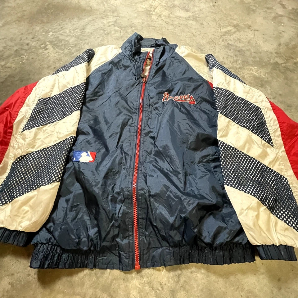 Chaqueta grande ligera vintage Pro Player Atlanta Braves MLB Foto 1 de 4