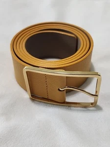 Cinturón B-Low Mujer Talla 39" L Cuero Amarillo Tono Dorado Hebilla Hecho en Italia - Imagen 1 de 7