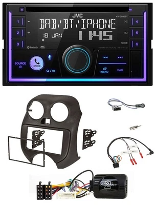 JVC Lenkrad USB 2DIN DAB Bluetooth CD Autoradio für Nissan Micra K13 ab 2010 - Bild 1 von 4