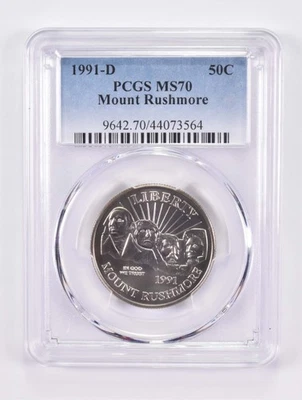 MS70 1991-D Mount Rushmore Commemorative Half Dollar PCGS *9868 - Image 1 of 4