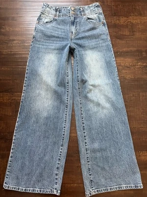 Pantalones de mezclilla para mujer HABITUAL relajados de pierna ancha cintura alta bohemios informales talla 4/27 Foto 1 de 4