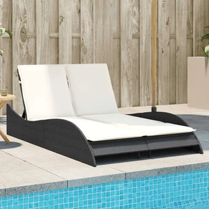 Sonnenliege mit Auflage Gartenliege Relaxliege Gartenmöbel Poly Rattan vidaXL - Bild 1 von 84