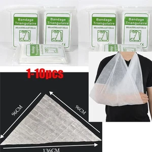 1-10pcs Emergency Triangular Bandage Thick Medical Non-Woven Fixation Bandages - Picture 1 of 11