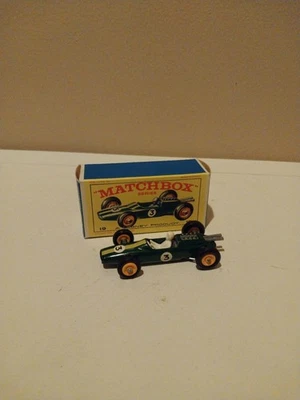 Vintage Matchbox Lotus Racing Car #19 Lesney With Original Box Preowned - Image 1 of 4