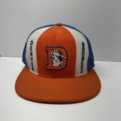 Sombrero de Camionero Denver Vintage Denver Broncos Snap Back EE. UU. 1980 Lucky Stripes Foto 1 de 4
