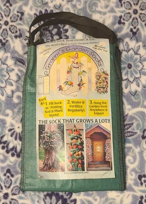 Raro Vintage "Calcetines de Jardín de la Abuela" ¡Juego de 3 Únicos! Para Torres de Flores Nuevo Foto 1 de 4