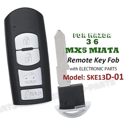 SKE13D01 for Mazda 3 6 MX-5 Miata 2014-2019 OEM Board Smart Remote Key Fob - Image 1 of 4