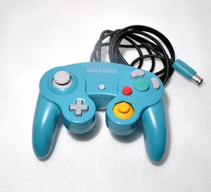 Exc* Official Nintendo GameCube Controller Pad Emerald Blue from Japan - Picture 1 of 6