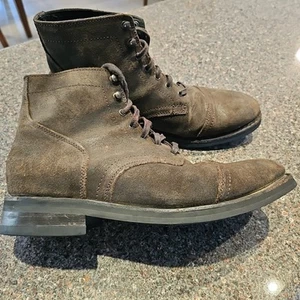 Thursday Boot Company Everyday Captain Boots Men's Sz 11.5 Olive Brown Suede - Picture 1 of 11