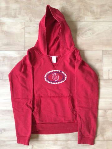 University of Dayton Flyers UD Logo Hearts Girls Red Hoodie Size 10/12 Cover