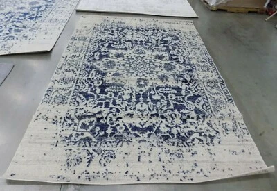 Tapete manchado CREME/MARINHO 6'-7" X 9'-2", preço reduzido 1172592446 MAD603D-6 - Imagem 1 de 3