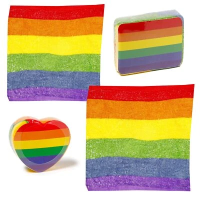 Set of 4 Magic Towels RAINBOW / RAINBOW Colourful High Quality Motifs NEW - Image 1 of 4