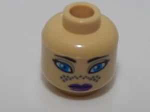 Lego Star Wars Minifigure Head Barriss Offee, Purple Lips SW#11 - Picture 1 of 1
