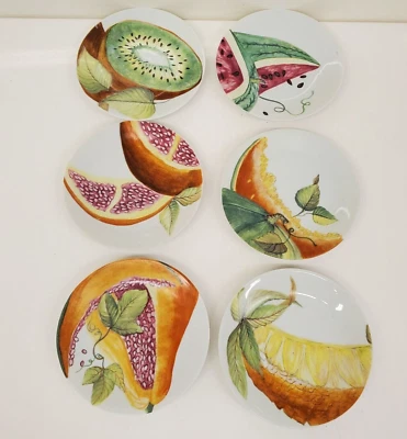 6 platos de fruta de porcelana Philippe Deshoulieres 6 pulgadas plato Limoges Francia Foto 1 de 4