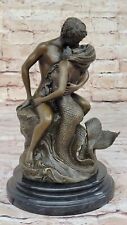 Nude classical bronze sculpture carvings Denmark mermaid sea-maid statue Sale
