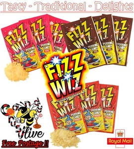 FIZZ WIZ POPPING CANDY RETRO SWEETS 1, 3, 6, 9, 12, 15, 18, 21, 25, FULL BOX 50 - Picture 1 of 1