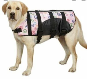 Dog floating ZM3036 14" Printed Pet Preserver /Float  Small/Medium  Peace Sign - Picture 1 of 3