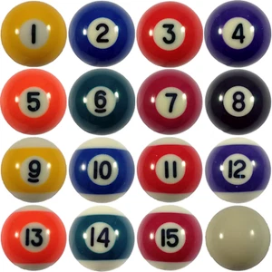 New Mini 1.5” (1 1/2") Replacement Billiard Pool Balls - All Numbers Available - Picture 1 of 17