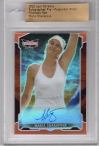 MARIA SHARAPOVA 2022 LEAF VIBRANCE RED PRIZM PROOF AUTO 1/1 *TENNIS* - Picture 1 of 2