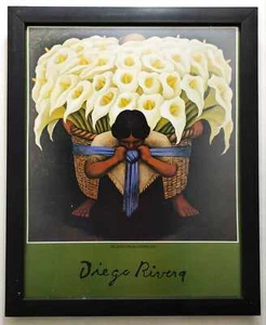 DIEGO RIVERA LITHOGRAPHY WOMAN WITH GANNETS 27.,55 BY 19,68 INCHES - Picture 1 of 4