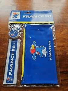 FRANCE 1998 WORLD CUP MASCOT FOOTIX STATIONERY SET - RULER RUBBER PENCIL CASE + - Picture 1 of 9