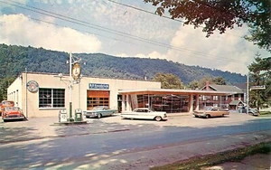 OLDSMOBILE AUTO DEALER, TIONESTA, PENNSYLVANIA, VINTAGE POSTCARD (U338) - Picture 1 of 2