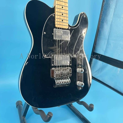 Ultra Luxe Series TL Glossy Black Electric Guitar Floyd Rose Tremolo HH Pickups - Image 1 of 4